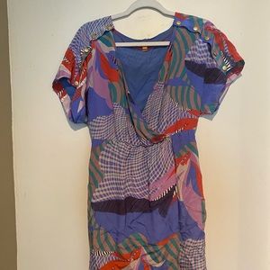 Leifsdotter Dress - Red Purple Blue Multicolored